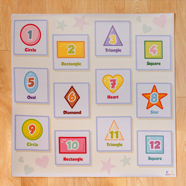 Mata edukacyjna KSZTAŁTY - SHAPES