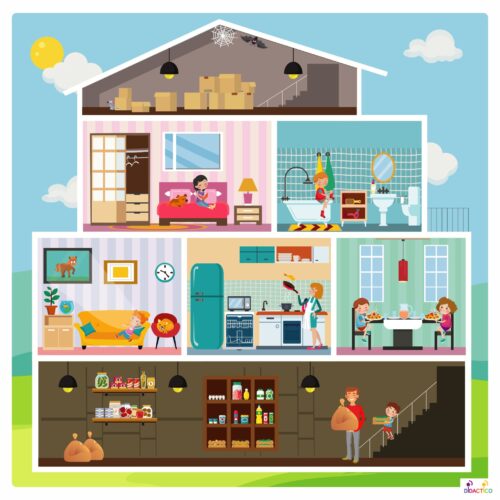 Mata-edukacyjna-dom-house (1) mata edukacyjna dom dla dzieci, nauka pomieszczeń i czynności