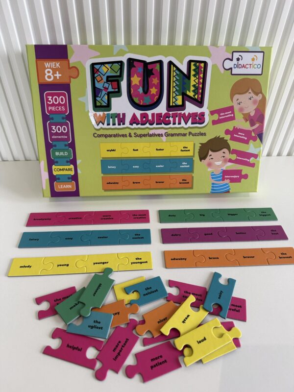 Puzzle edukacyjne Didactico Fun with Adjectives – Comparatives & Superlatives(3) Puzzle edukacyjne Didactico Fun with Adjectives – Comparatives & Superlatives